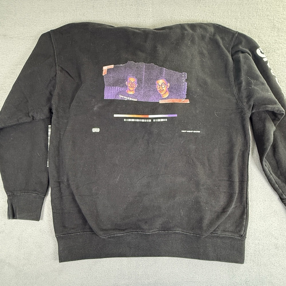 TMG Hoodie Mens Size Large Black‎ Pullover Streetwear Trey Meat Gang Art